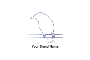 Blue Contoured Bird Logo: A Versatile Design Choice